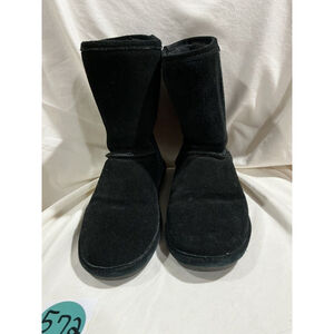 Woman’s Bear Paw Emma Sport Sheepskin Pull On Boots Black Size 7